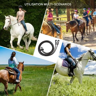ZooVenture Corde d'entraînement réglable pour chevaux