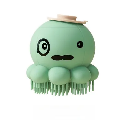 Pawzy Brosse toilettage chien - Pieuvre, épilation & massage (Vert)