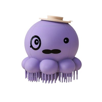 Pawzy Brosse toilettage chien - Pieuvre, épilation & massage (Violet)