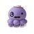 Pawzy Brosse toilettage chien - Pieuvre, épilation & massage (Violet)
