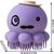 Pawzy Brosse toilettage chien - Pieuvre, épilation & massage (Violet)