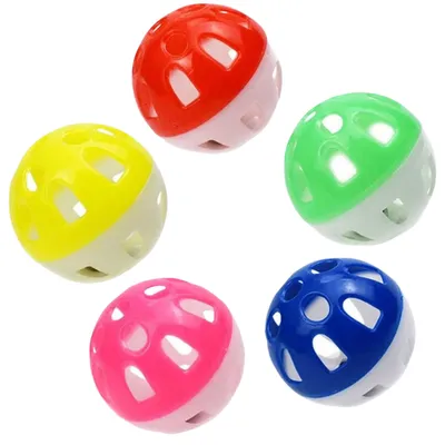Pawzy 10 balles à grelot colorées pour chat (aléatoires)