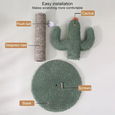 Pawzy Arbre à chat en sisal avec balle - Stable