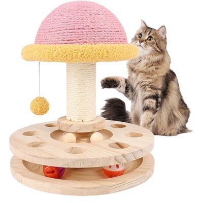 Pawzy Jouet intelligent 4-en-1 en bois pour chat