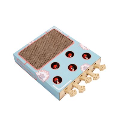 Pawzy Jeu interactif 3-en-1 pour chat : griffoir, boîte ludique