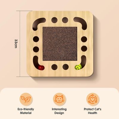 Pawzy Rascador rond à catnip avec 2 balles pour chats