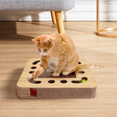 Pawzy Rascador rond à catnip avec 2 balles pour chats