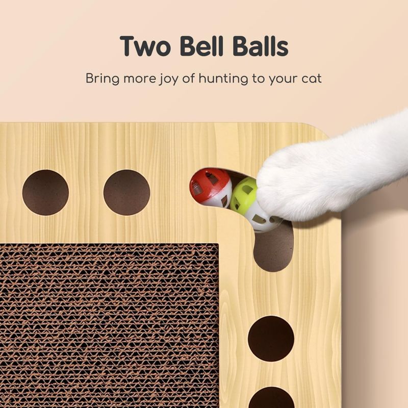 Pawzy Rascador rond à catnip avec 2 balles pour chats