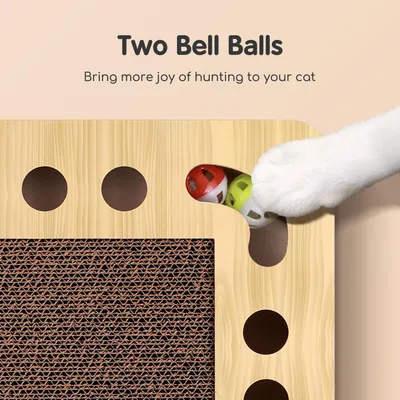 Pawzy Rascador rond à catnip avec 2 balles pour chats