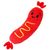 Pawzy Jouet couineur "Hot Dog" pour chien/chat - Durable et interactif