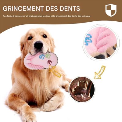 Pawzy Jouet en peluche en forme de pantoufle