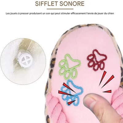 Pawzy Jouet en peluche en forme de pantoufle