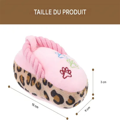 Pawzy Jouet en peluche en forme de pantoufle