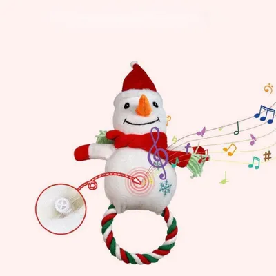 Pawzy Jouet robuste pour chien mordeur - Noël