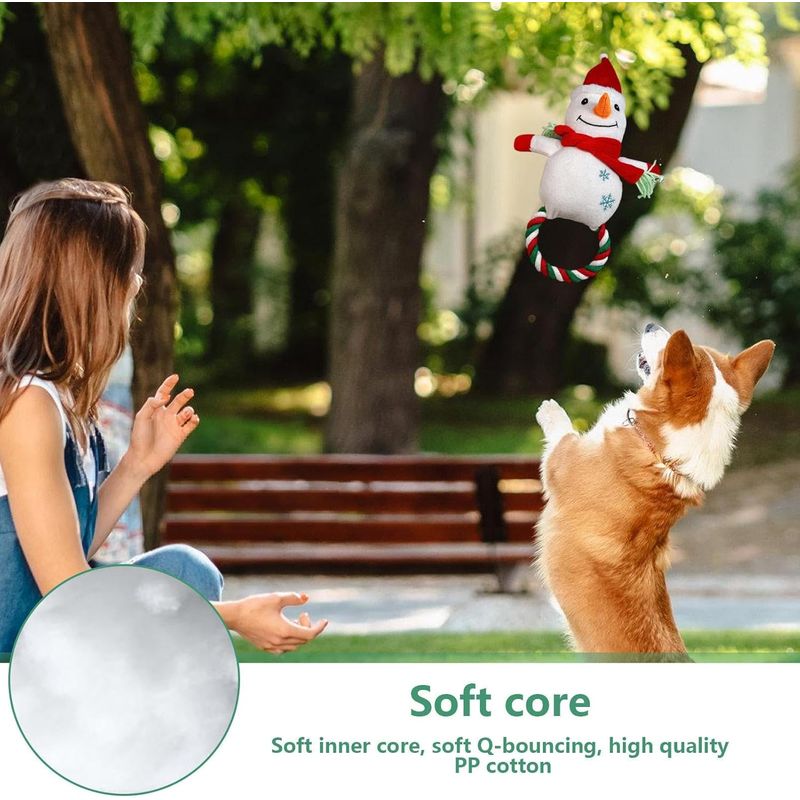 Pawzy Jouet robuste pour chien mordeur - Noël