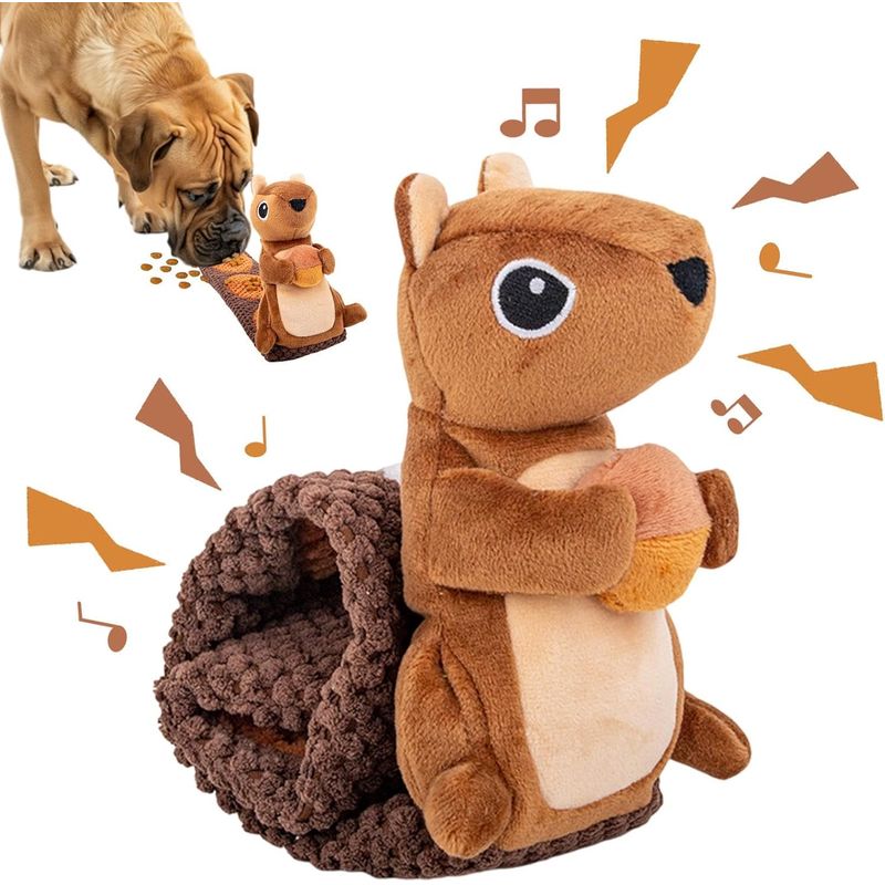Pawzy Jouet écureuil couineur pour chien