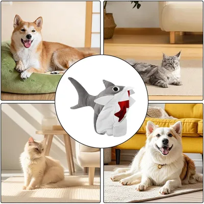 Pawzy Chapeau requin pour chien Taille grande Pawzy Chapeau requin pour chien Taille grande