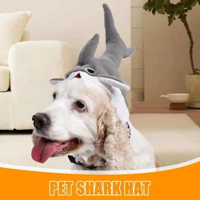 Pawzy Chapeau requin pour chien Taille grande Pawzy Chapeau requin pour chien Taille grande