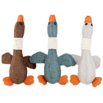 Pawzy Jouet à mâcher canard - Nettoyant dentaire + 3 couleurs aléatoires