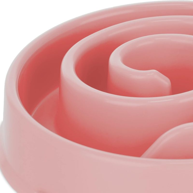 Pawzy Bol Anti-engloutissement pour chien, rose, lavable au lave-vaisselle