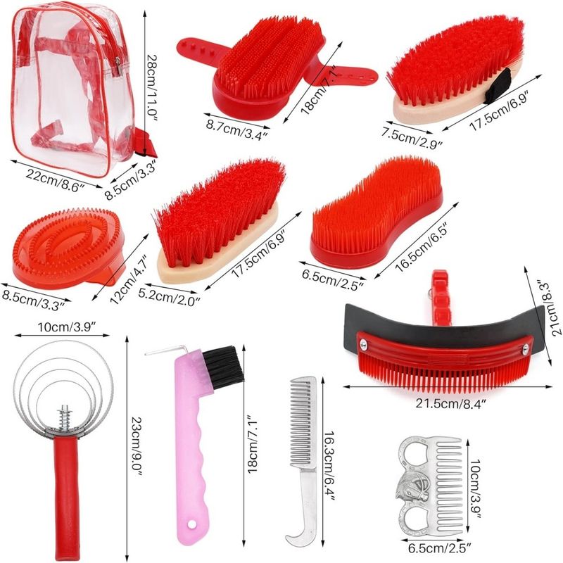 ZooVenture Kit de toilettage complet pour chevaux
