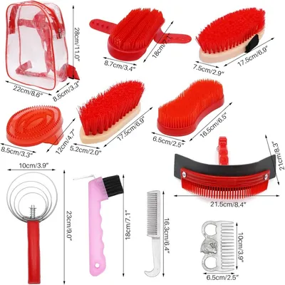 ZooVenture Kit de toilettage complet pour chevaux ZooVenture Kit de toilettage complet pour chevaux