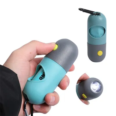 Pawzy Distributeur de sacs à excréments pour chien avec lampe Pawzy Distributeur de sacs à excréments pour chien avec lampe