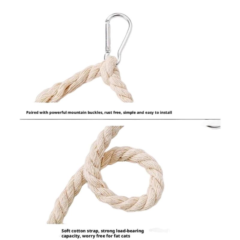 Pawzy Hamac en lin rose pour chat - Lavable
