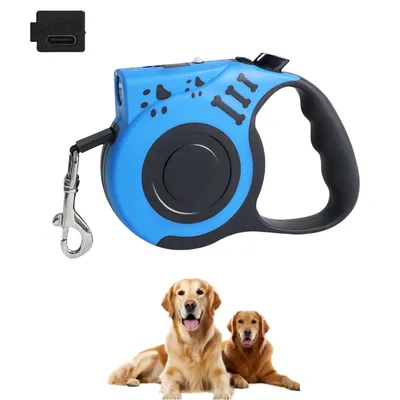 Pawzy Corde de traction pour chien auto - extensible avec lumière USB