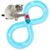 Pawzy Jeu tournant avec balle pour chat - Version bleue