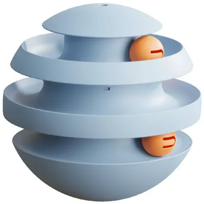 Pawzy Piste de balle pour chat : Puzzle roulant, divertissement actif Pawzy Piste de balle pour chat : Puzzle roulant, divertissement actif