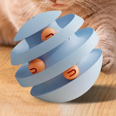 Pawzy Piste de balle pour chat : Puzzle roulant, divertissement actif