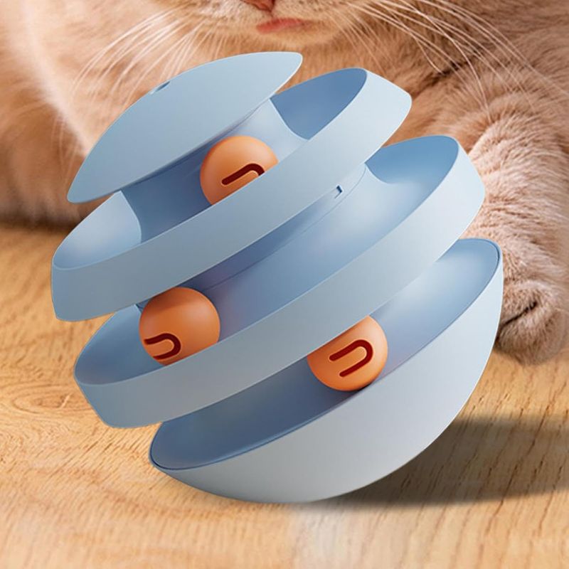 Pawzy Piste de balle pour chat : Puzzle roulant, divertissement actif