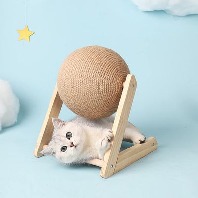 Pawzy Balle en sisal pour chat – Jouet naturel à gratter
