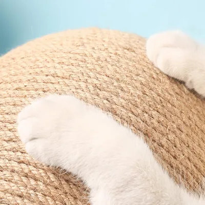 Pawzy Balle en sisal pour chat – Jouet naturel à gratter