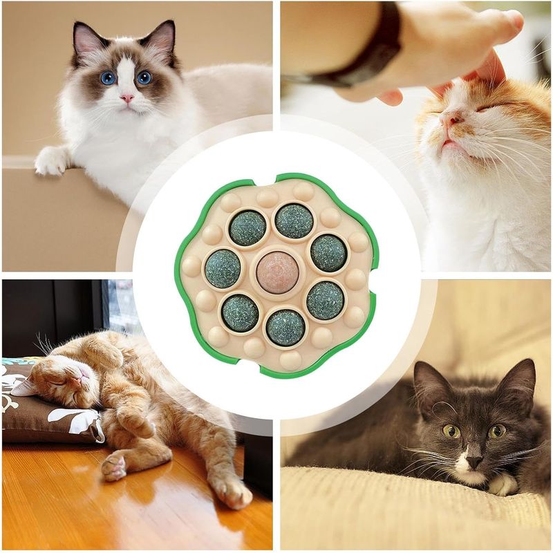 Pawzy Boules murales pour chats - Jouets interactifs adhésifs