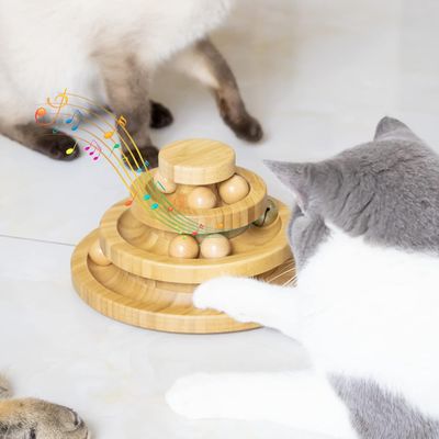 Pawzy Jouet interactif 3 étages pour chats