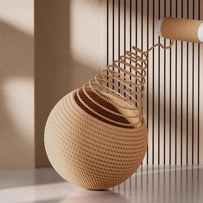 Pawzy Geflochtener Kratzball (8 cm) – Katzenspielzeug