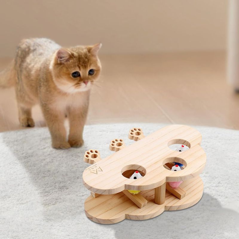 Pawzy Jouet Grattoir Taupe pour Chat - Stimule l'Instinct Naturel