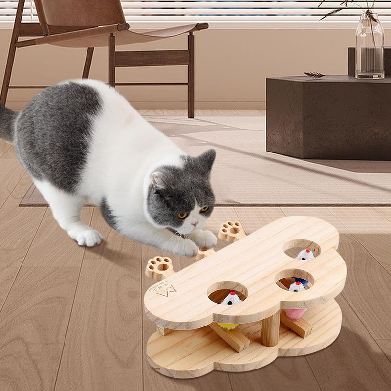 Pawzy Jouet Grattoir Taupe pour Chat - Stimule l'Instinct Naturel