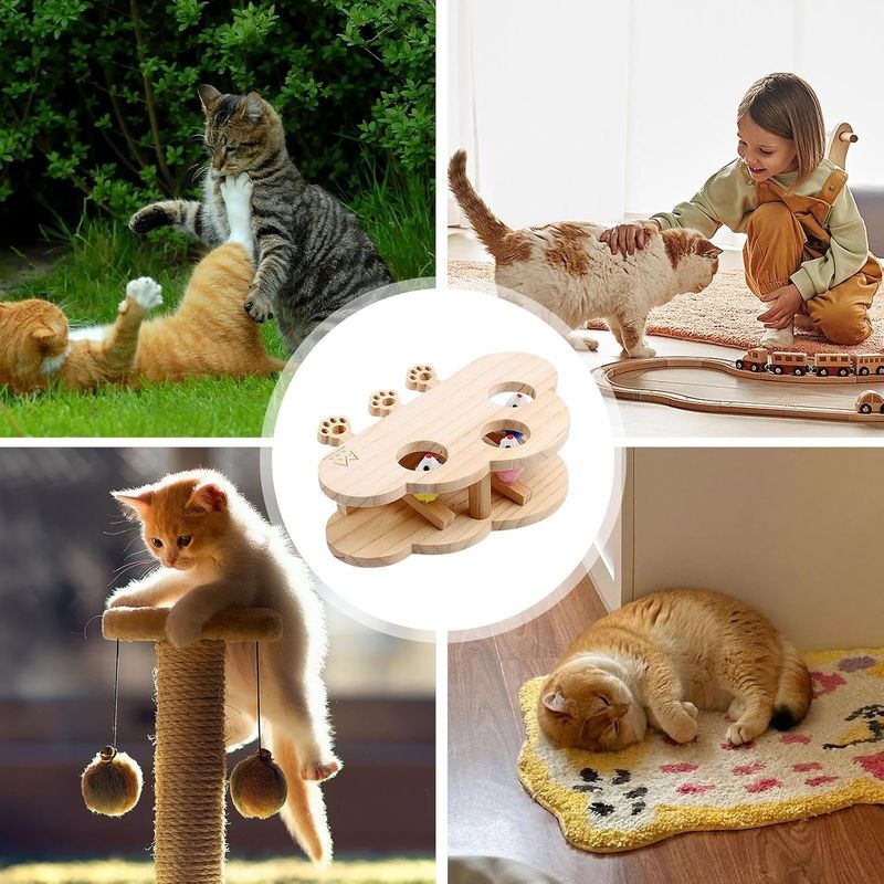 Pawzy Jouet Grattoir Taupe pour Chat - Stimule l'Instinct Naturel