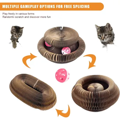 Pawzy Boule à grelot menthe - Jouet interactif pour chat avec griffoir