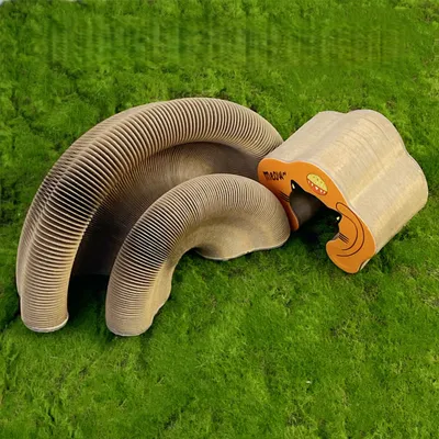 Pawzy Boule à grelot menthe - Jouet interactif pour chat avec griffoir