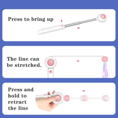 Pawzy Canne à pêche interactive pour chat