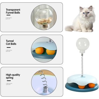 Pawzy Jouet interactif 3-en-1 pour chat - Bleu