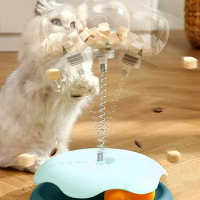 Pawzy Juguete interactivo 3 en 1 para gatos - Azul