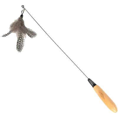 Pawzy Jouet à plume sur tige pour chat