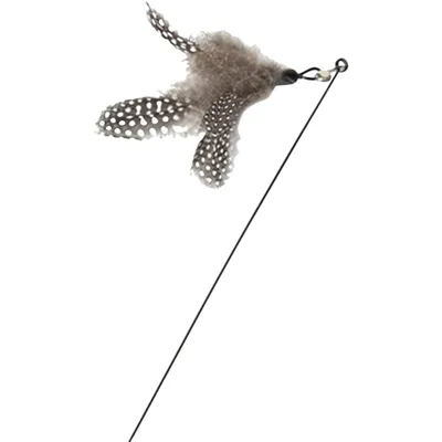 Pawzy Jouet à plume sur tige pour chat