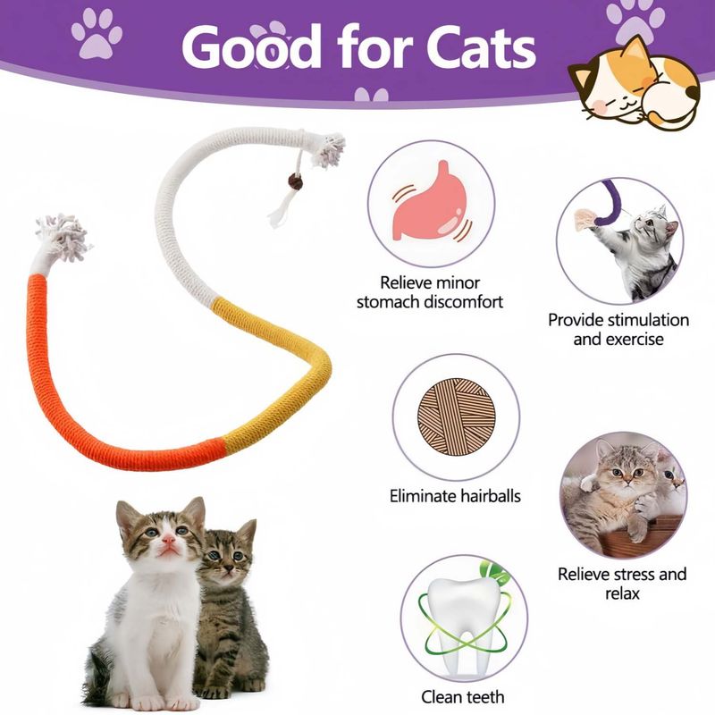 Pawzy 3 Corde à Mâcher pour Chats - Jouet Dentaire