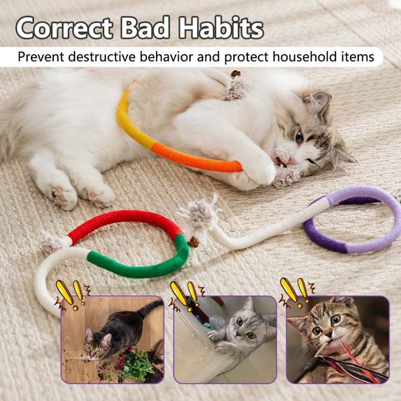 Pawzy 3 Corde à Mâcher pour Chats - Jouet Dentaire